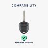Капак за автомобилен ключ Kwmobile за Mitsubishi 2 бутона, сив, силикон, KWM000008JC004C
