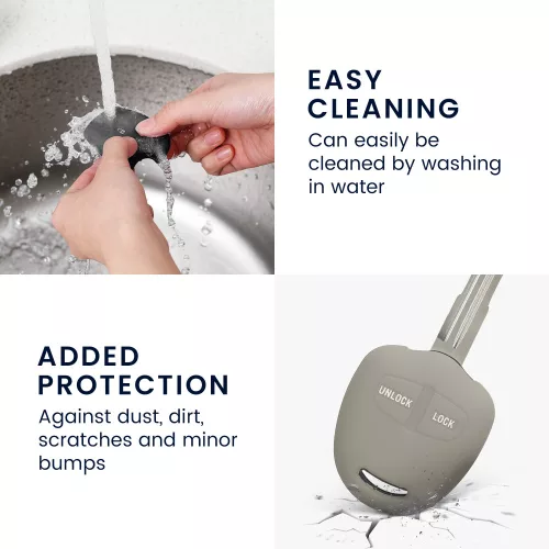 Капак за автомобилен ключ Kwmobile за Mitsubishi 2 бутона, сив, силикон, KWM000008JC004C