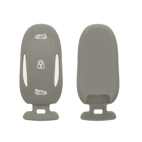 Капак за автомобилен ключ Kwmobile за Tesla Model X, сив, силикон, KWM0000093Z002C