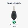 Капак за автомобилен ключ Kwmobile за Dacia/Renault 2 бутона, сив, силикон, KWM000012VM004C