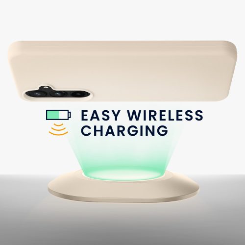 Калъф Kwmobile за Samsung Galaxy A55, кремав, силикон, KWM000021ME006C