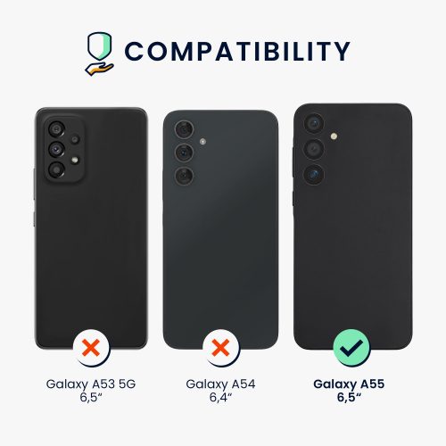 Калъф Kwmobile за Samsung Galaxy A55, син, силикон, KWM000021MG014C