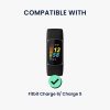 Комплект от 4 адаптера за монтиране на каишка Kwmobile 18 mm за Fitbit Charge 6/Charge 5, сребро/злато, стомана, KWM0000255G002C