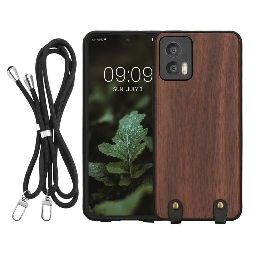 Калъф Kwmobile за Motorola Edge 30 Neo, кафяв, дърво, KWM000022PA001C