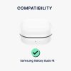 Калъф за слушалки Kwmobile за Samsung Galaxy Buds FE, бял, силикон, KWM0000256R002C