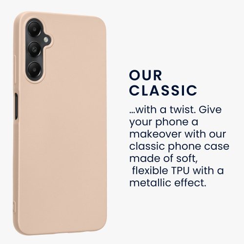 Калъф Kwmobile за Samsung Galaxy A05s, златен, силикон, KWM000021NA005C