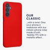Kwmobile калъф за Samsung Galaxy A25, червен, силиконов, KWM000021MZ003C