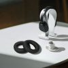 Комплект от 2 възглавнички за уши Kwmobile за Jabra Evove 80 MS/Evolve 80 UC, черни, еко кожа, KWM0000257N001C