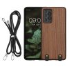 Kwmobile Кейс за Samsung Galaxy A52/Galaxy A52 5G/Galaxy A52s 5G, Кафяв, Дървен/Силиконов, KWM000021NY001C
