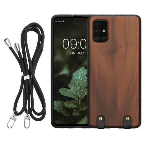 Калъф Kwmobile за Samsung Galaxy A51, кафяв, дърво, KWM000021OE001C