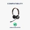 Комплект от 2 възглавнички за уши Kwmobile за Jabra Evolve 65 SE, черни, еко кожа, KWM0000257W001C
