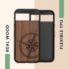 Kwmobile калъф за Google Pixel 8a, кафяв, дърво/силикон, KWM000020KV001C