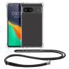 Kwmobile калъф с връзка за връзка за Google Pixel 8a, прозрачен/черен, силиконов, KWM000020KZ001C