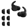 Комплект от 6 резервни накрайника Kwmobile за Beats Fit Pro, черен, силикон, KWM0000259Q001C