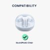 Калъф за слушалки Kwmobile за SoundPEATS Clear, бял, силикон, KWM0000259W001C