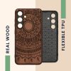 Калъф Kwmobile за Samsung Galaxy S24, тъмно кафяв, дърво, KWM000021PH002C