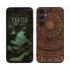 Калъф Kwmobile за Samsung Galaxy S23 FE, тъмно кафяв, дърво, KWM000021PK002C
