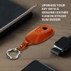 Капак за автомобилен ключ Kwmobile за Mercedes Benz 3 бутона - Smart Key, кафяв, естествена кожа, KWM000025AB001C