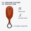 Капак за автомобилен ключ Kwmobile за Mercedes Benz 3 бутона - Smart Key, кафяв, естествена кожа, KWM000025AB001C