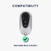 Капак за автомобилен ключ Kwmobile за Mercedes Benz 3 бутона - Smart Key, кафяв, естествена кожа, KWM000025AB001C