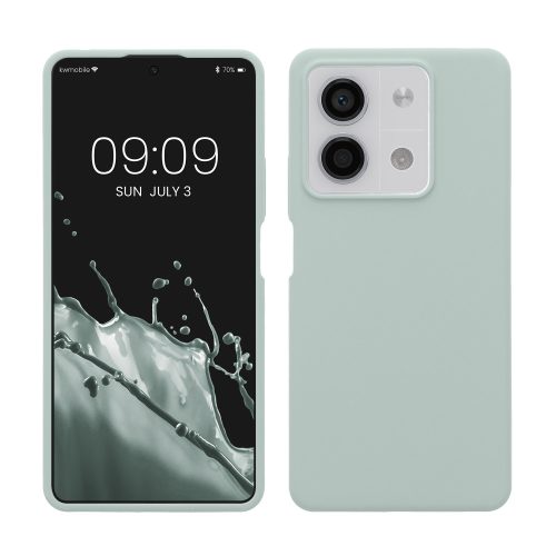 Калъф Kwmobile за Xiaomi Redmi Note 13, светло зелен, силикон, KWM000020LM005C