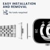 Комплект от 4 адаптера Kwmobile 20 mm за каишка за Xiaomi Redmi Watch 4 / Band 8 Pro, сребро/злато, стомана, KWM000025AY002C