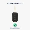 Калъф за ключ Kwmobile за Dacia 3 бутона, черен/златен, силикон, KWM000025CC001C