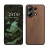 Kwmobile калъф за Xiaomi Redmi Note 13, кафяв, дърво/силикон, KWM000020LU001C