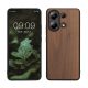 Kwmobile калъф за Xiaomi Redmi Note 13, кафяв, дърво/силикон, KWM000020LU001C