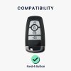 Капак за автомобилен ключ Kwmobile за Ford 4 бутона, черен/златен, силикон, KWM000025DX001C