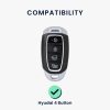 Капак за автомобилен ключ Kwmobile за Hyundai 4 бутона, черен/златен, силикон, KWM000025DY001C