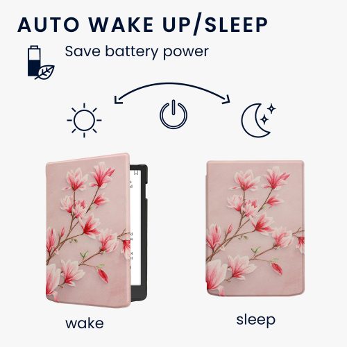 Капак Kwmobile за PocketBook InkPad Color 3, многоцветен, екологична кожа, KWM000023RS002C