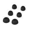 Комплект от 8 накрайника за смяна на Kwmobile за Sennheiser Momentum True Wireless 3, черен, силикон, KWM000025EH001C