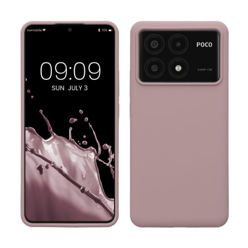 Kwmobile калъф за Poco X6 Pro, лилав, силиконов, KWM000020MF001C