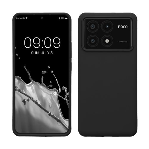Kwmobile калъф за Poco X6 Pro, черен, силиконов, KWM000020MF002C