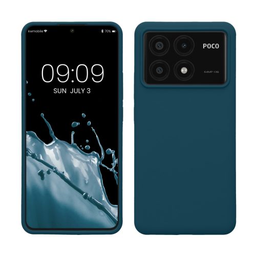 Kwmobile калъф за Poco X6 Pro, син, силиконов, KWM000020MF004C