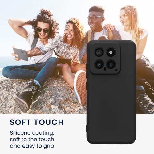Kwmobile калъф за Xiaomi 14, черен, силиконов, KWM000020ML001C