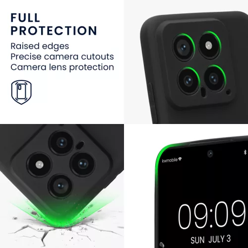 Kwmobile калъф за Xiaomi 14, черен, силиконов, KWM000020ML001C
