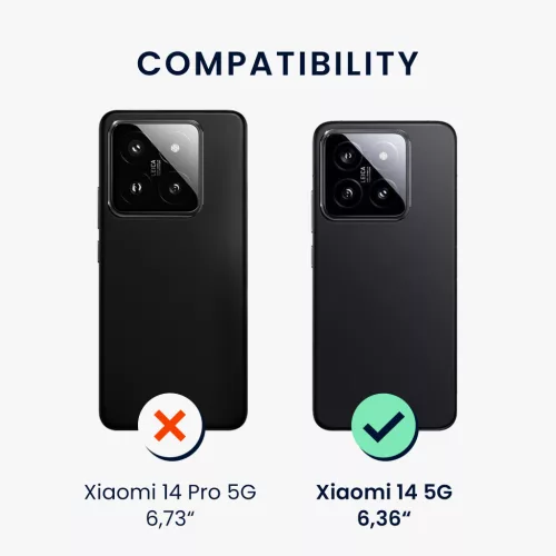 Kwmobile калъф за Xiaomi 14, черен, силиконов, KWM000020ML001C