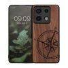 Kwmobile Кейс за Xiaomi Redmi Note 13 Pro 5G, Кафяв, Дървен/Силиконов, KWM000020MN001C