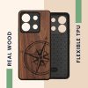 Kwmobile Кейс за Xiaomi Redmi Note 13 Pro 5G, Кафяв, Дървен/Силиконов, KWM000020MN001C