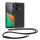 Kwmobile калъф с връзка за връзка за Xiaomi Redmi Note 13, прозрачен/черен, силиконов, KWM000020MV001C