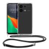 Kwmobile калъф с връзка за връзка за Xiaomi Redmi Note 13, прозрачен/черен, силиконов, KWM000020MV001C