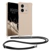 Kwmobile калъф с връзка за връзка за Xiaomi Redmi Note 13, кремав, силиконов, KWM000020NC002C