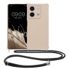 Kwmobile калъф с връзка за връзка за Xiaomi Redmi Note 13, кремав, силиконов, KWM000020NC002C