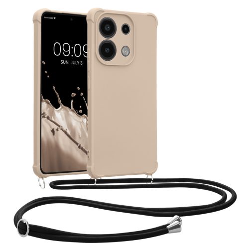 Kwmobile калъф с връзка за връзка за Xiaomi Redmi Note 13, кремав, силиконов, KWM000020NE002C