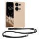 Kwmobile калъф с връзка за връзка за Xiaomi Redmi Note 13 Pro, кремав, силиконов, KWM000020NF002C