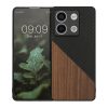 Калъф Kwmobile за Xiaomi Redmi Note 13, кафяв/черен, дърво, KWM000020NH001C
