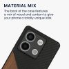 Калъф Kwmobile за Xiaomi Redmi Note 13, кафяв/черен, дърво, KWM000020NH001C