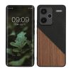 Kwmobile Кейс за Xiaomi Redmi Note 13 Pro Plus 5G, Кафяв/Черен, Дървен/Силиконов, KWM000020NI001C